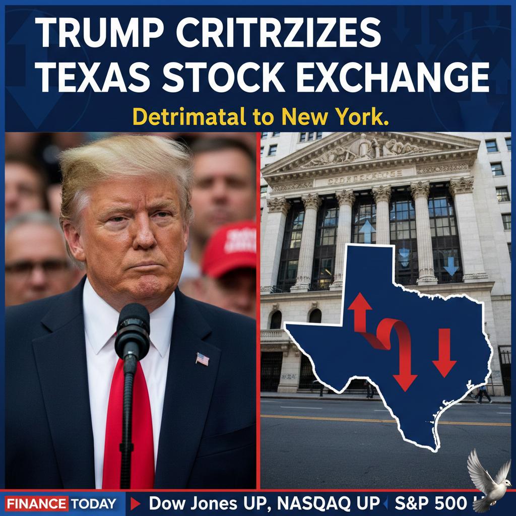 Trump Criticizes Proposed Texas Stock Exchange as Detrimental to New York
