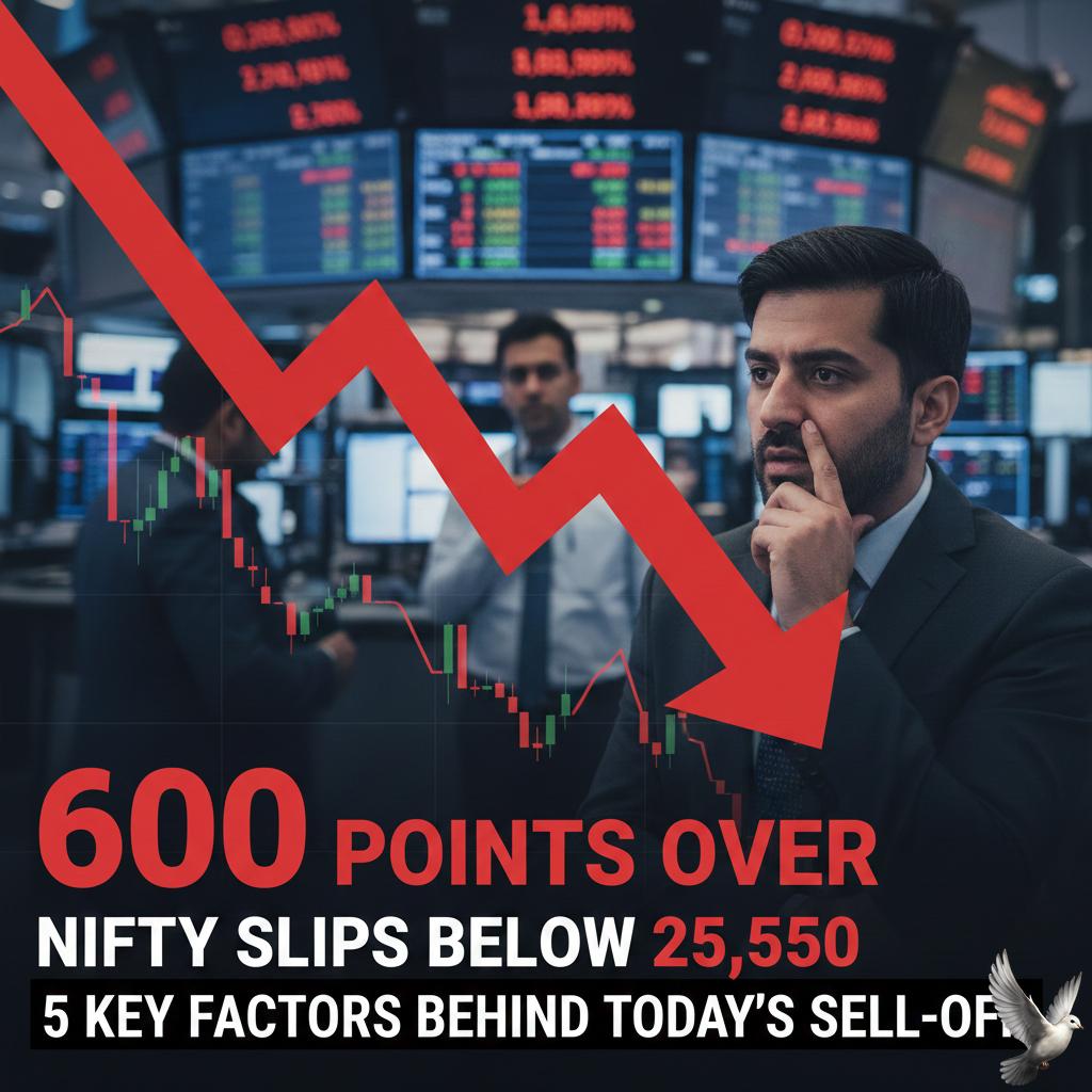 Sensex Falls Over 600 Points, Nifty Slips Below 25,550: 5 Key Factors Behind Today's Sell-off