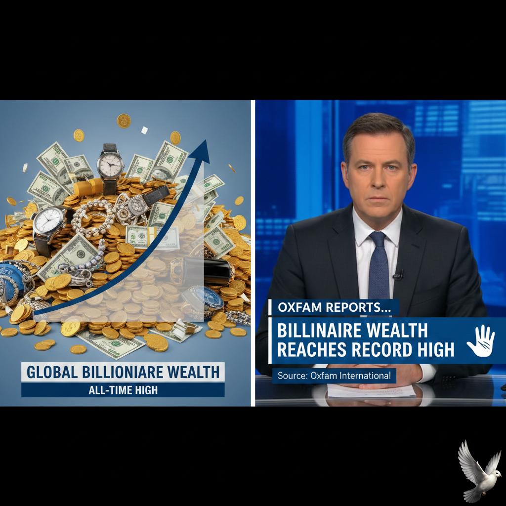 Oxfam Reports Billionaire Wealth Reaches Record High