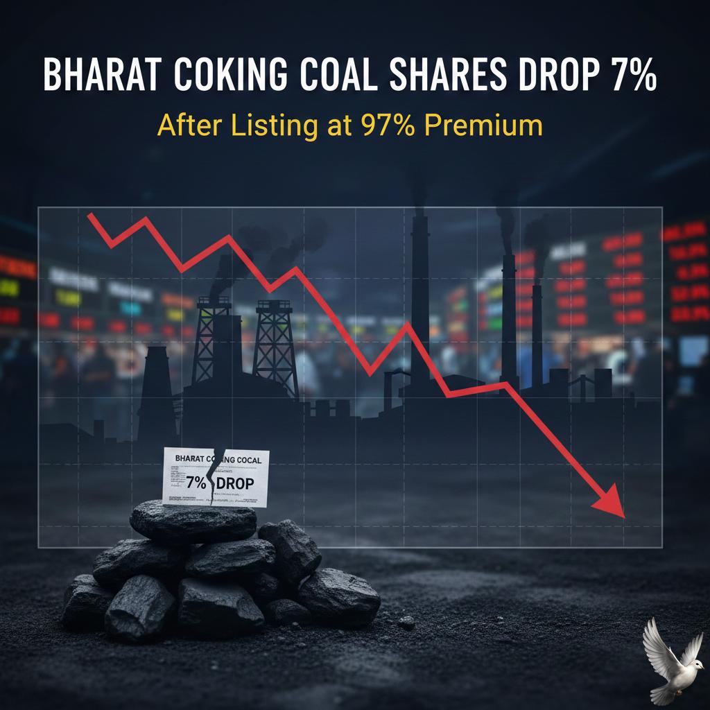 Bharat Coking Coal Shares Drop 7% After Listing at 97% Premium