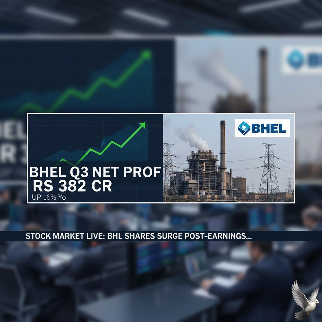 BHEL Q3 Net Profit Rises to Rs 382 Crore, Revenue Up 16% YoY
