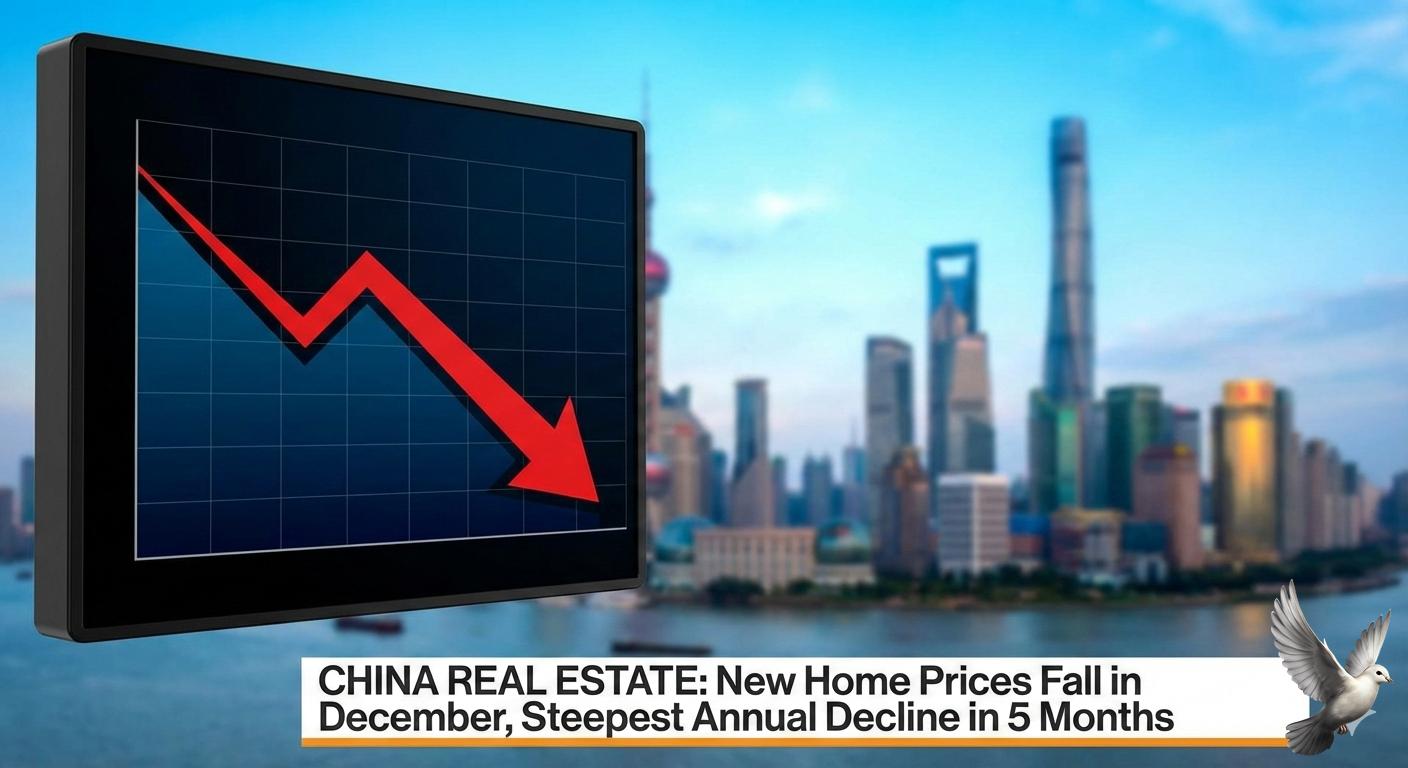 China New Home Prices Fall in December, Steepest Annual Decline in Five Months