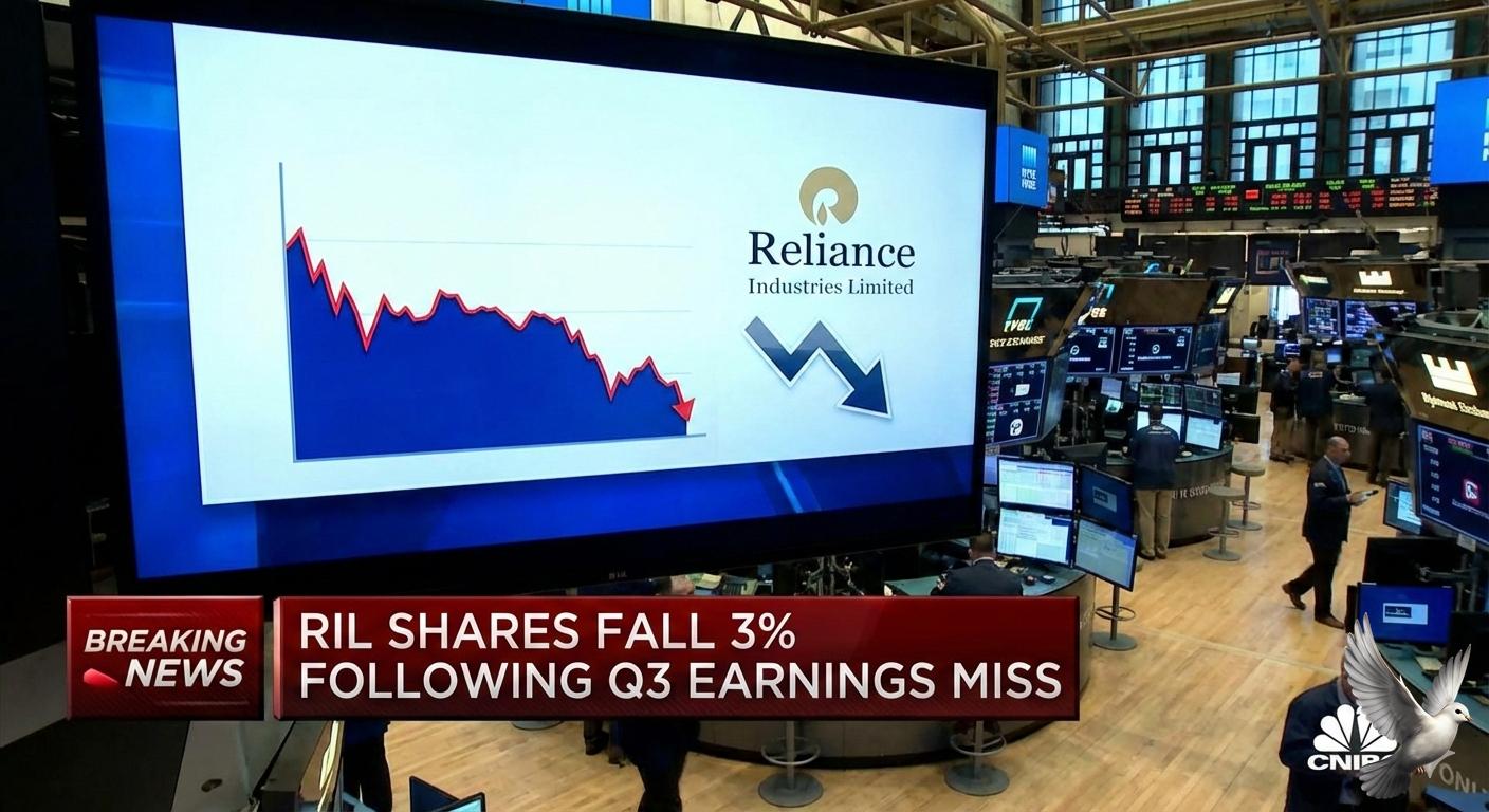 RIL Shares Fall 3% Following Q3 Earnings Miss