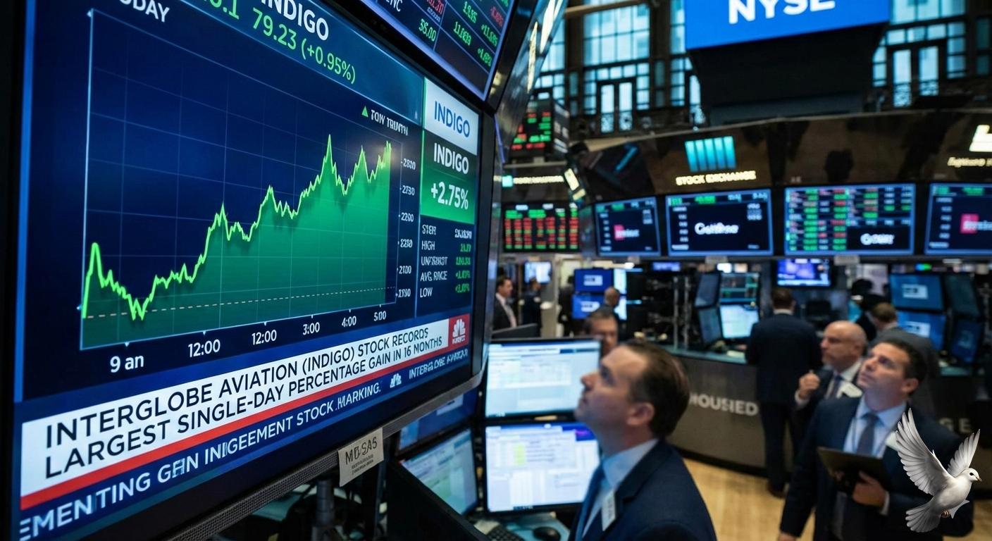 InterGlobe Aviation (IndiGo) Stock Records Largest Single-Day Percentage Gain in 16 Months
