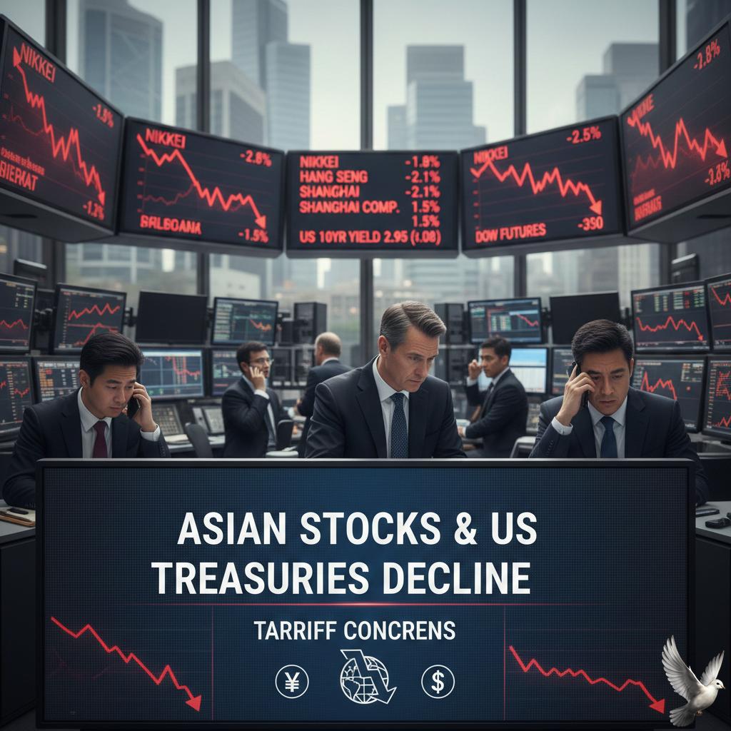 Asian Stocks and US Treasuries Decline Amid Tariff Concerns
