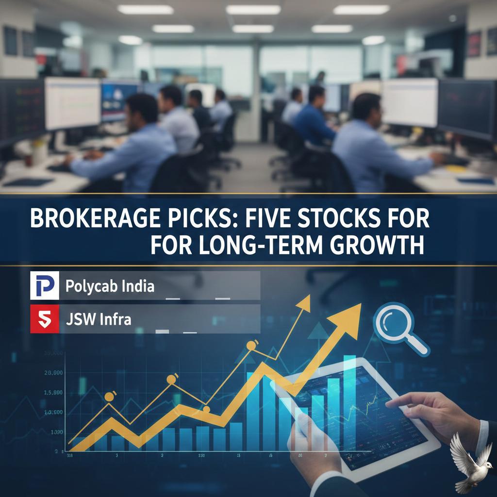 Brokerage Picks: Five Stocks for Long-Term Growth (Polycab India, JSW Infra)