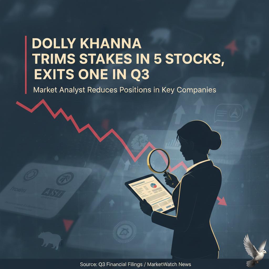 Dolly Khanna Trims Stakes in 5 Stocks, Exits One in Q3