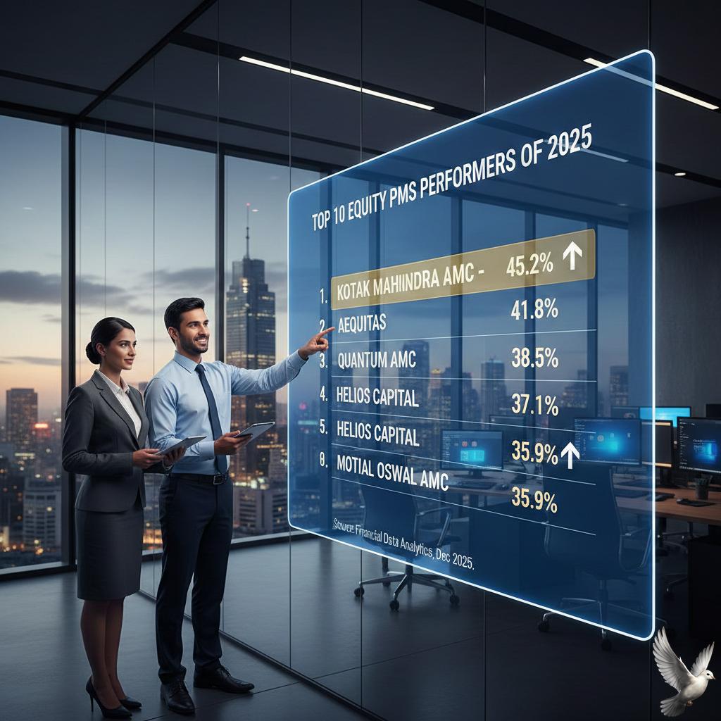 Top 10 Equity PMS Performers of 2025: Kotak Mahindra AMC, Aequitas Lead List