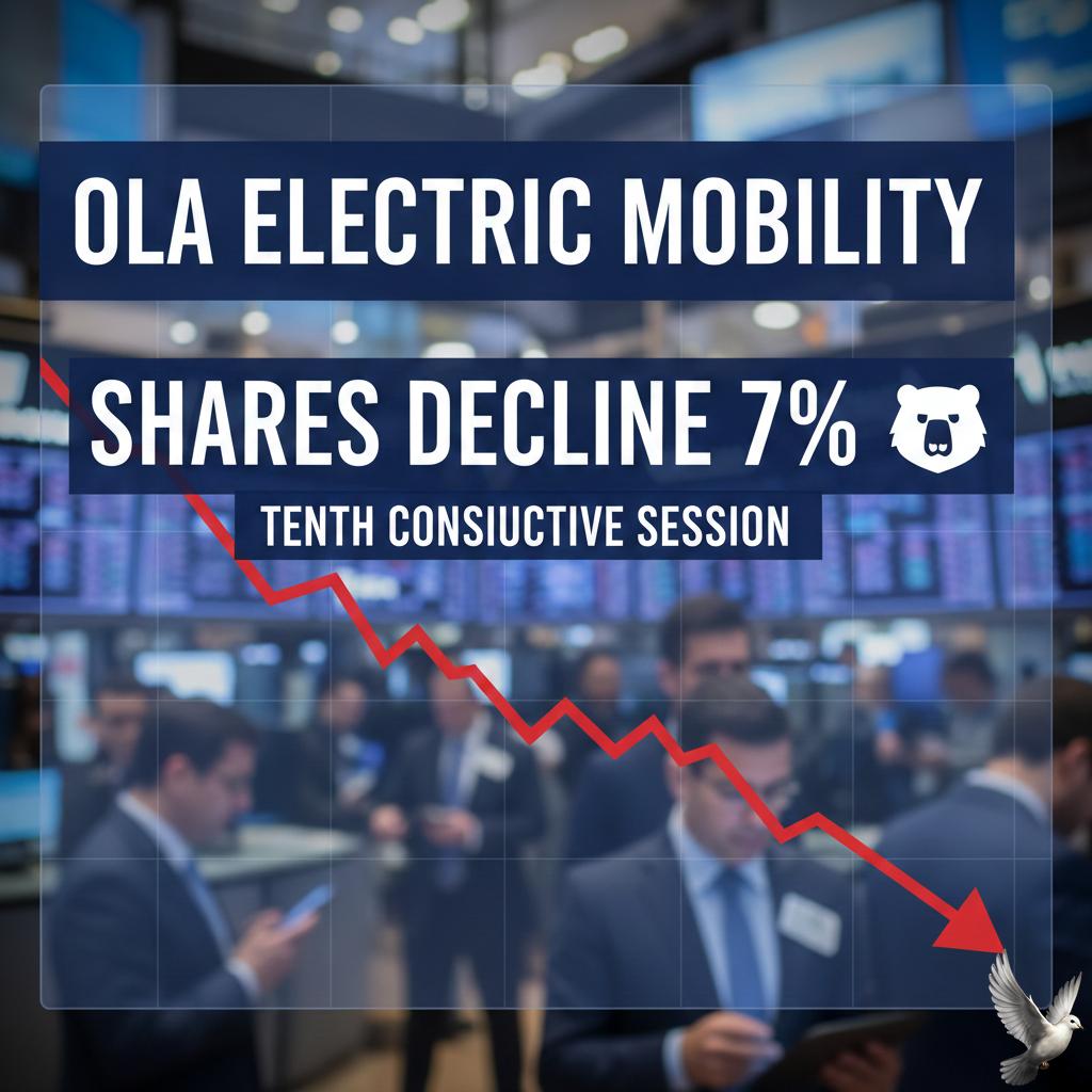 Ola Electric Mobility Shares Decline 7% in Tenth Consecutive Session