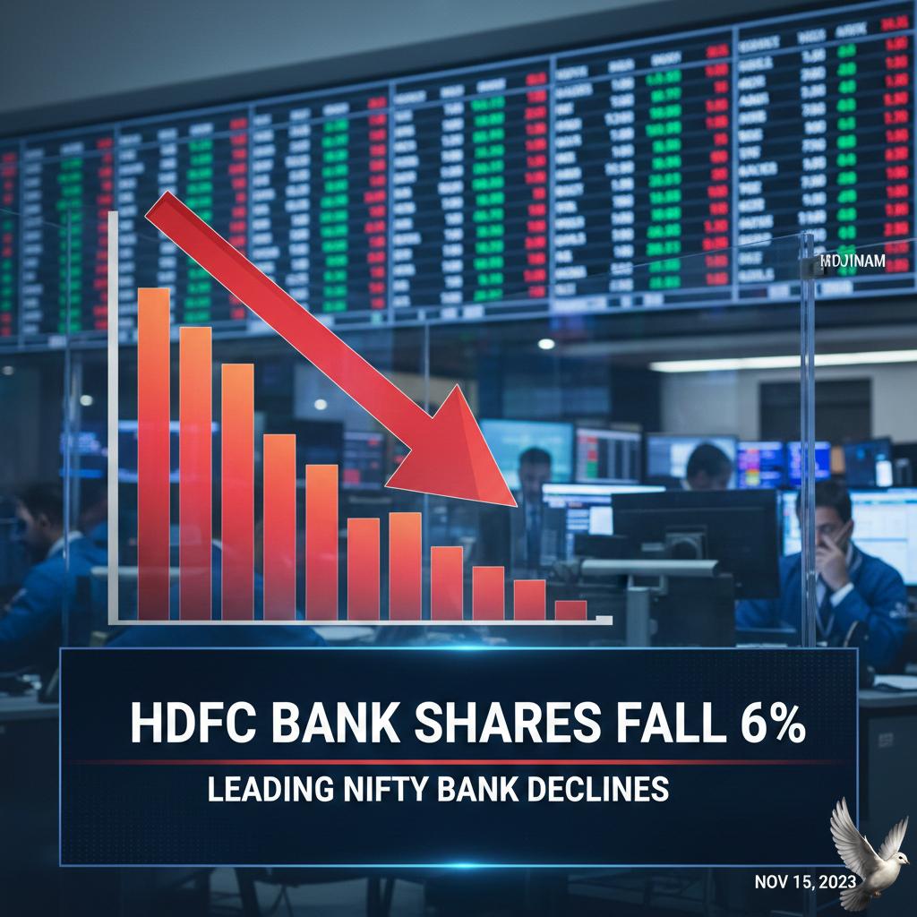 HDFC Bank Shares Fall 6%, Leading Nifty Bank Declines