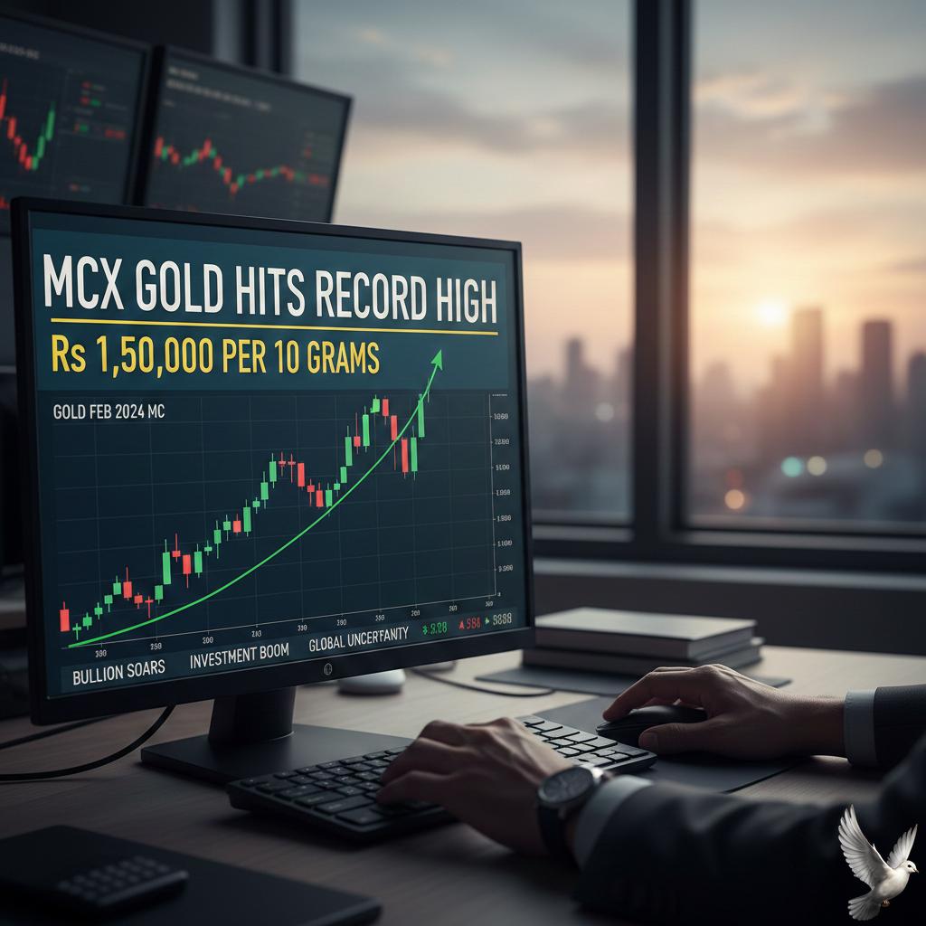 MCX Gold Hits Record High of Rs 1.5 Lakh per 10 Grams