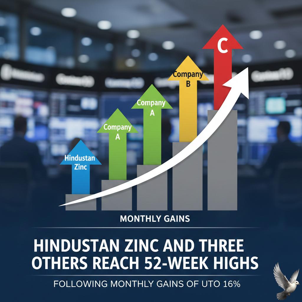 Hindustan Zinc and Three Others Reach 52-Week Highs Following Monthly Gains of Up to 16%