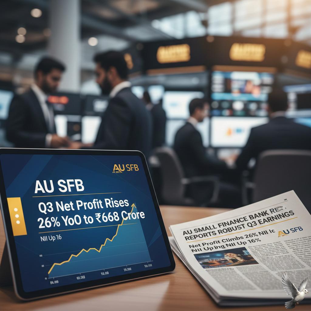 AU SFB Q3 Net Profit Rises 26% YoY to ₹668 Crore; NII Up 16%
