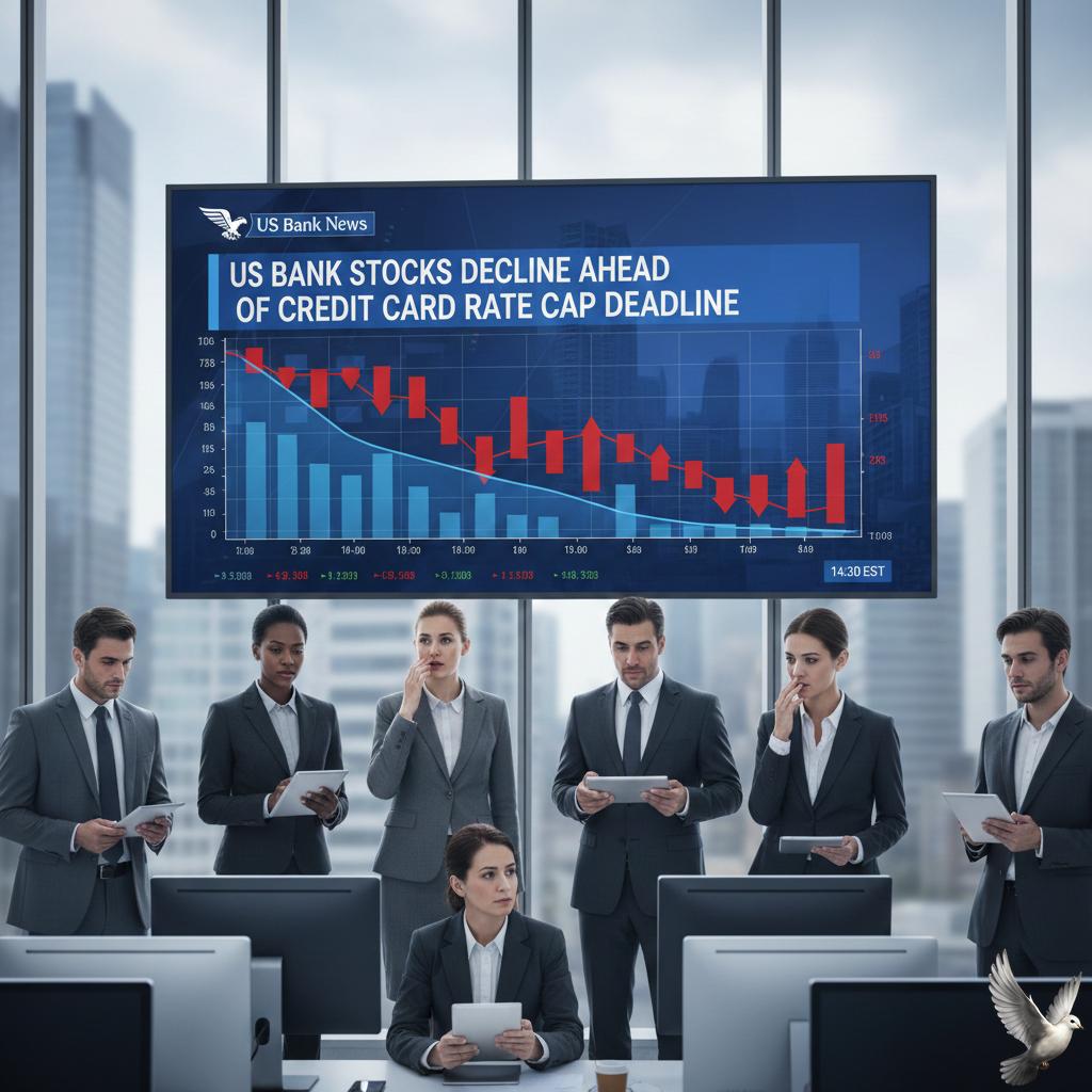 US Bank Stocks Decline Ahead of Credit Card Rate Cap Deadline