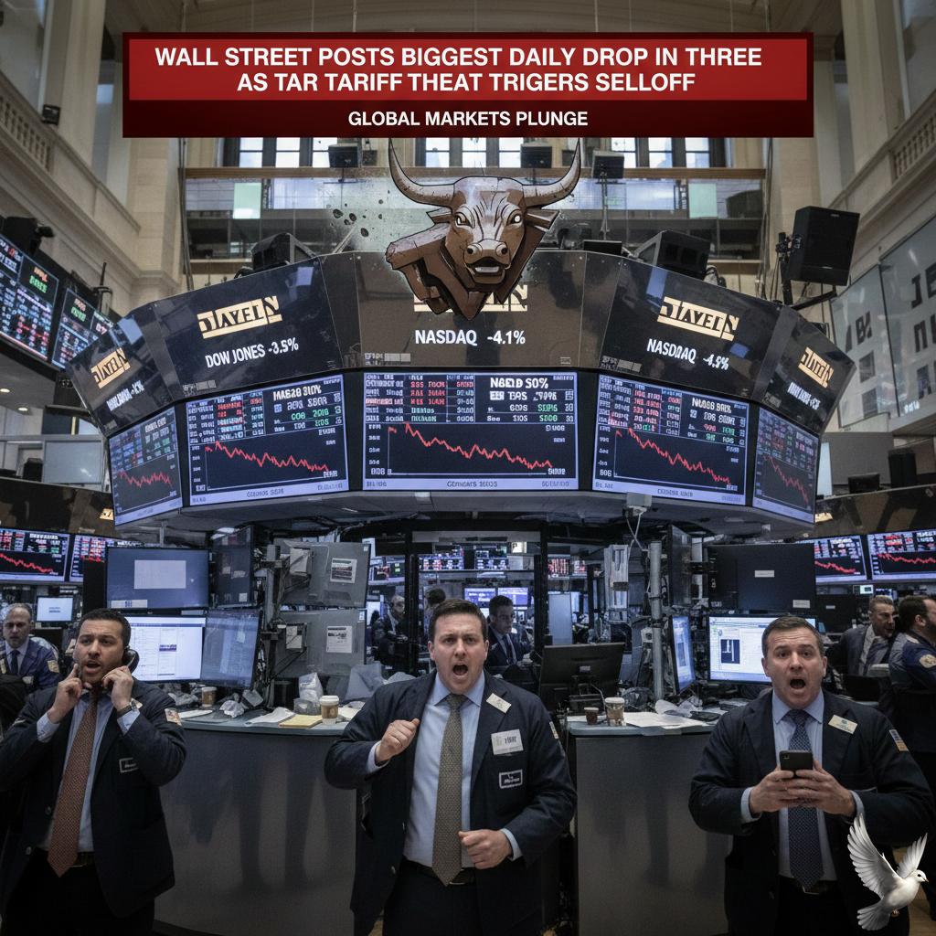 Wall Street Posts Biggest Daily Drop in Three Months as Tariff Threat Triggers Selloff