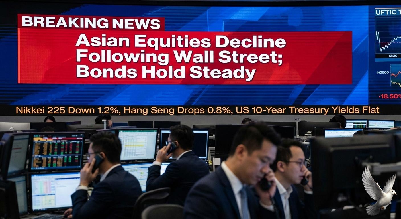 Asian Equities Decline Following Wall Street; Bonds Hold Steady