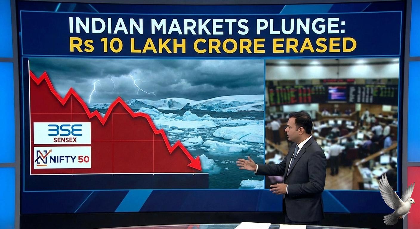 Indian Markets Shed Nearly Rs 10 Lakh Crore in Market Capitalization Amid Greenland-Driven Headwinds