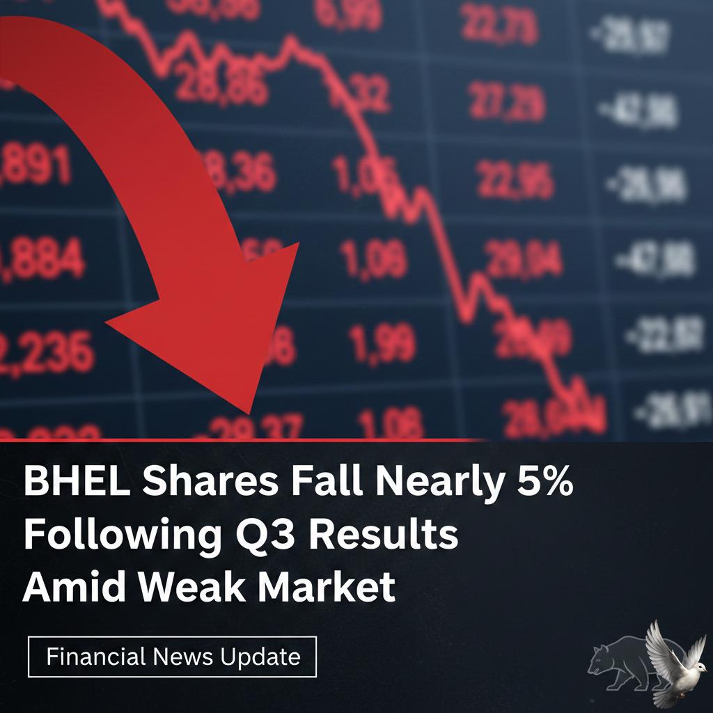 BHEL Shares Fall Nearly 5% Following Q3 Results Amid Weak Market