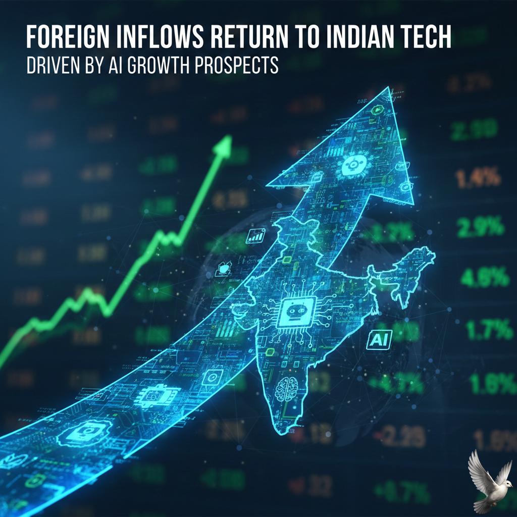 Foreign Inflows Return to Indian Tech Stocks Driven by AI Growth Prospects