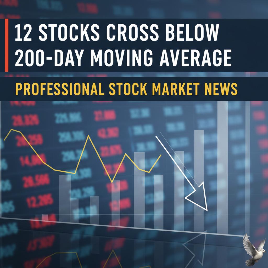 12 Stocks Cross Below 200-Day Moving Average