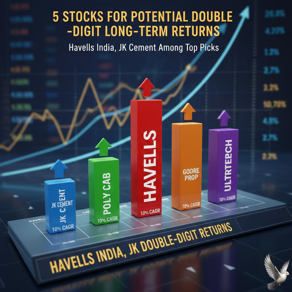 Havells India, JK Cement Among 5 Stocks Projected for Potential Double-Digit Long-Term Returns