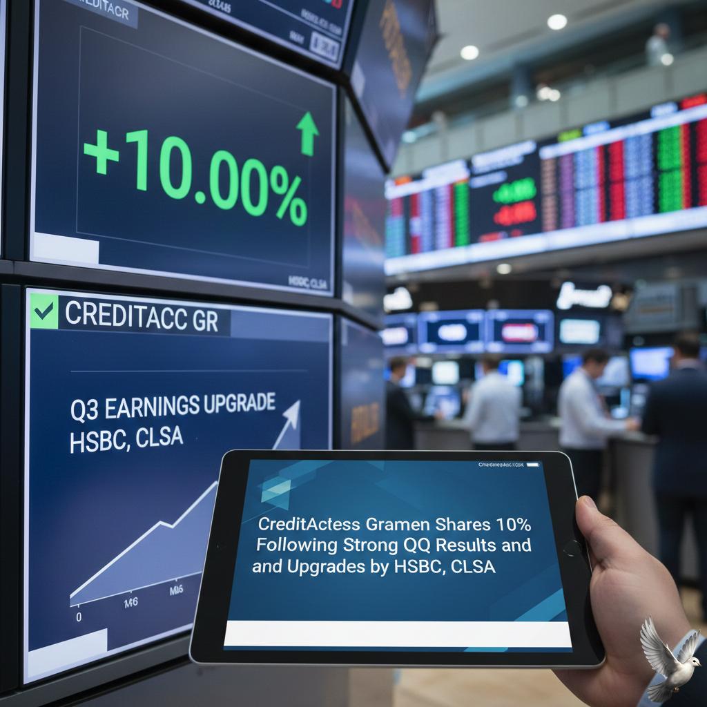 CreditAccess Grameen Shares Gain 10% Following Strong Q3 Results and Upgrades by HSBC, CLSA