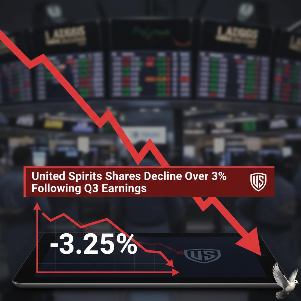 United Spirits Shares Decline Over 3% Following Q3 Earnings