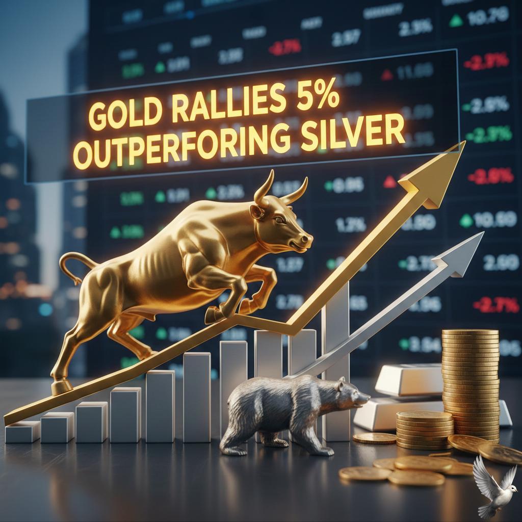 Gold Rallies 5%, Outperforming Silver