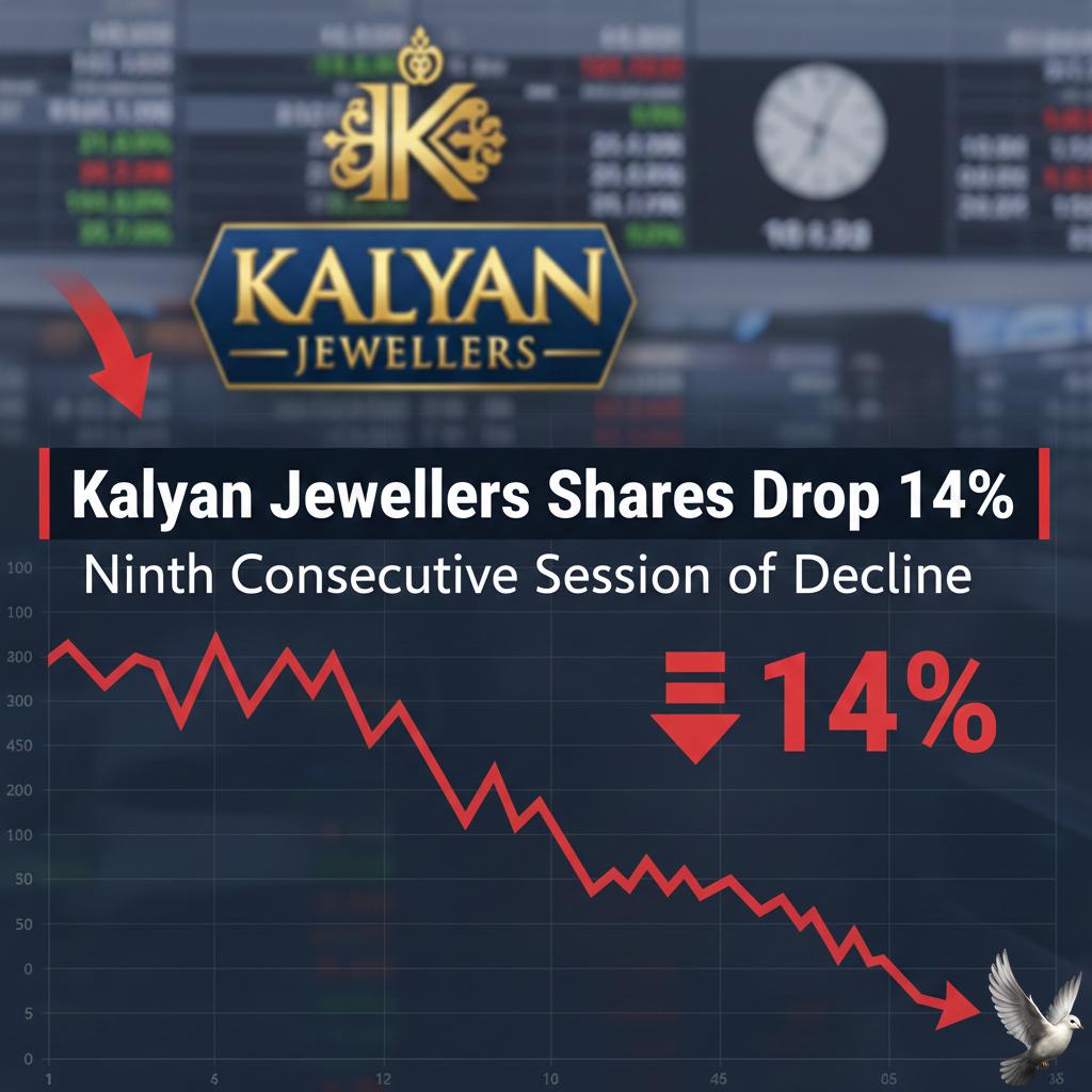 Kalyan Jewellers Shares Drop 14% in Ninth Consecutive Session of Decline