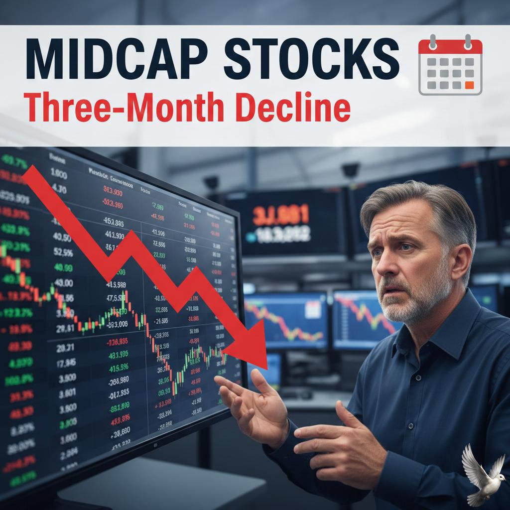 Midcap Stocks Experience Significant Three-Month Decline