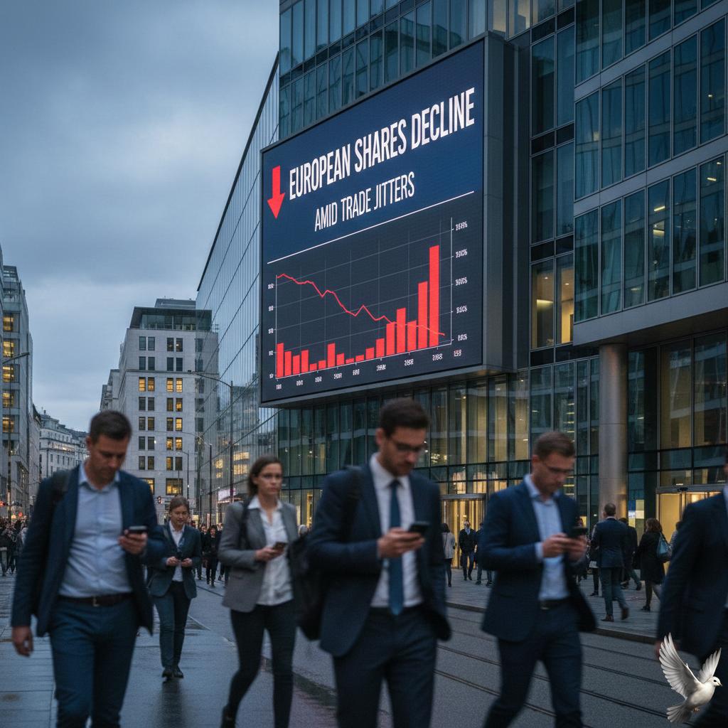 European Shares Decline Amid Trade Jitters