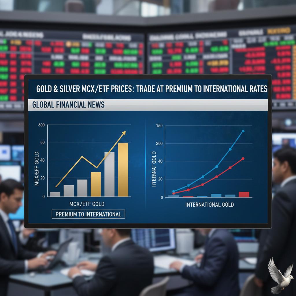 Gold and Silver MCX/ETF Prices Trade at Premium to International Rates