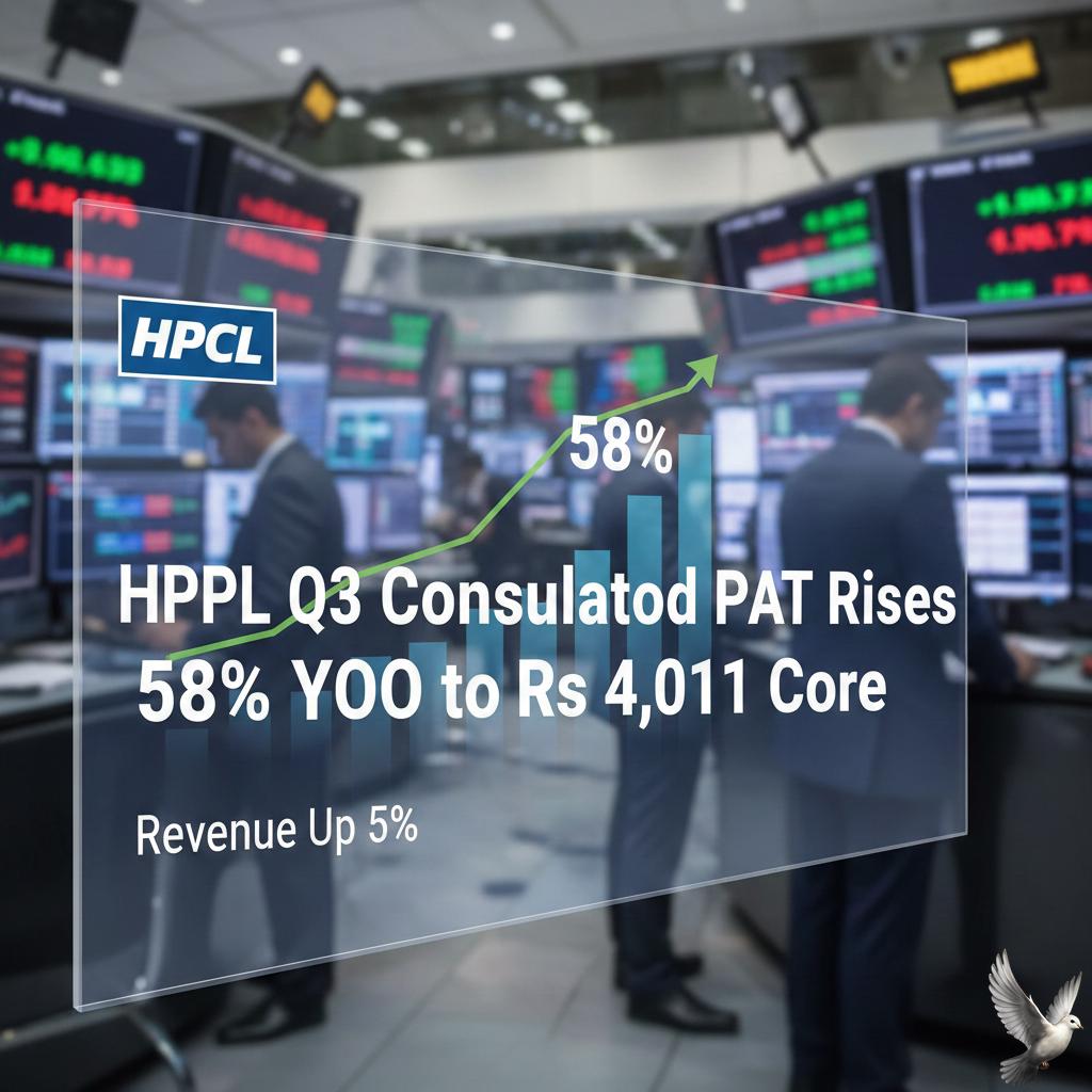 HPCL Q3 Consolidated PAT Rises 58% YoY to Rs 4,011 Crore; Revenue Up 5%