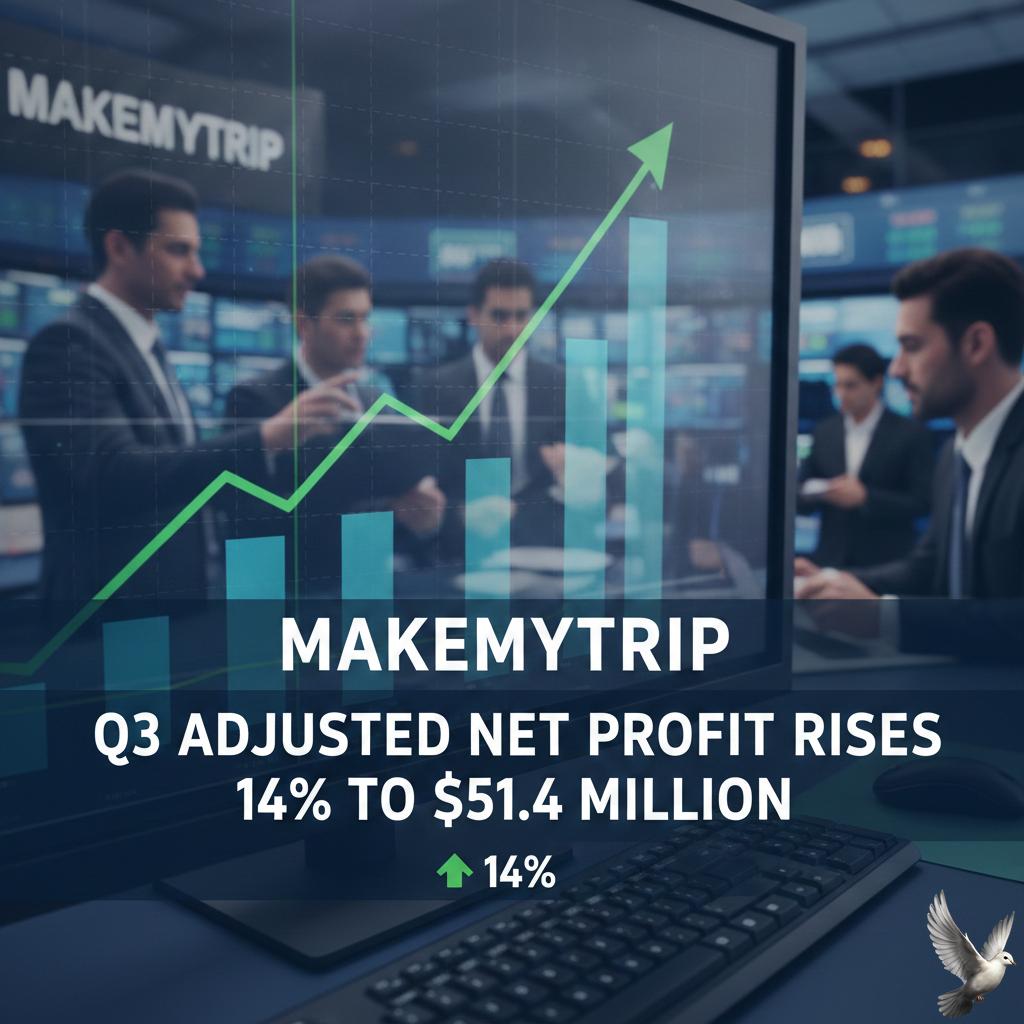 MakeMyTrip Q3 Adjusted Net Profit Rises 14% to $51.4 Million