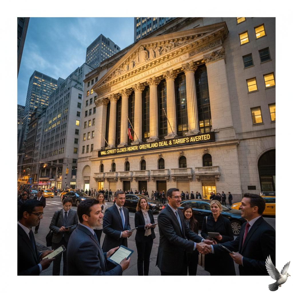 Wall Street Closes Higher Following Greenland Deal and Averted Tariffs