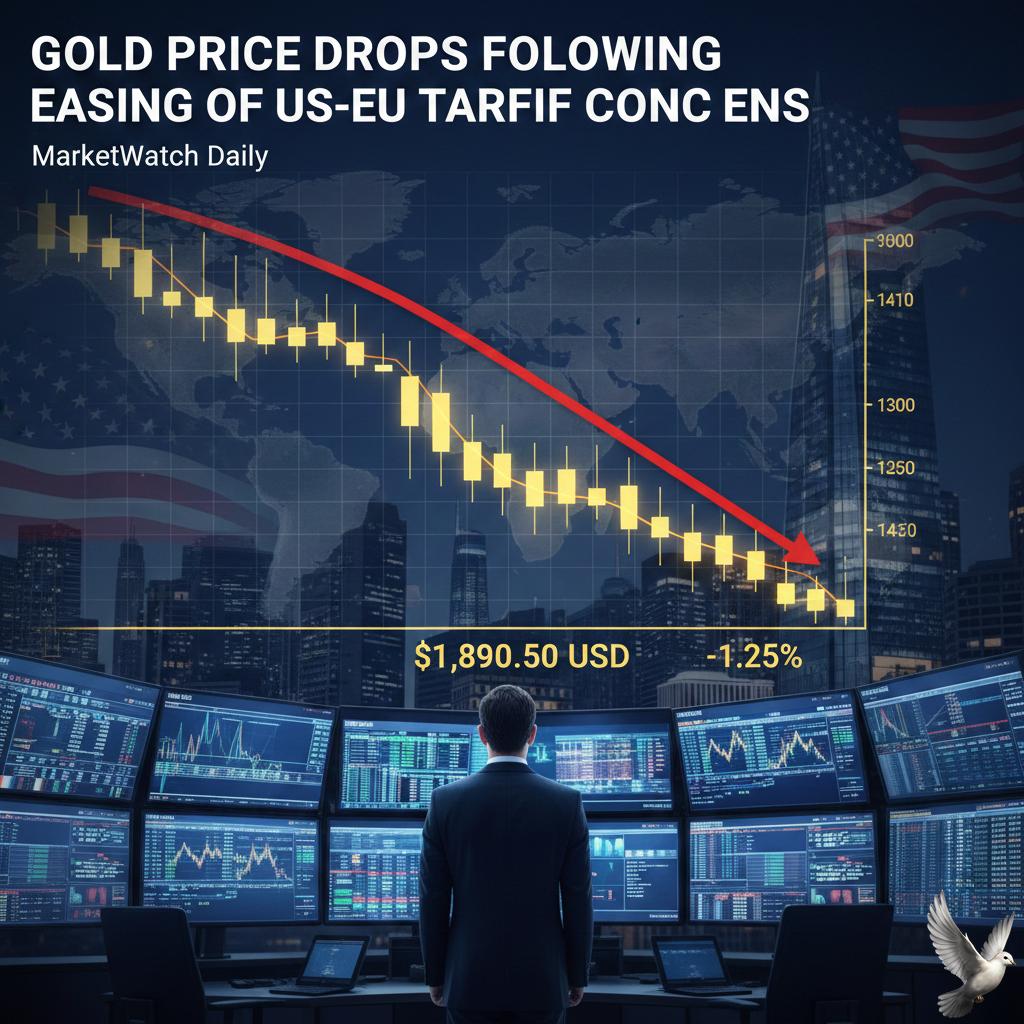 Gold Price Drops Following Easing of US-EU Tariff Concerns