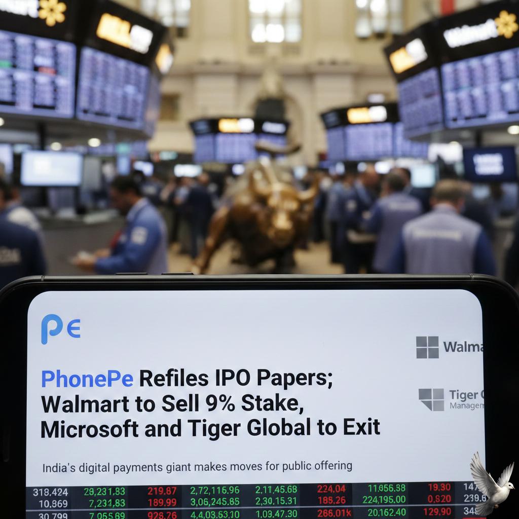 PhonePe Refiles IPO Papers; Walmart to Sell 9% Stake, Microsoft and Tiger Global to Exit