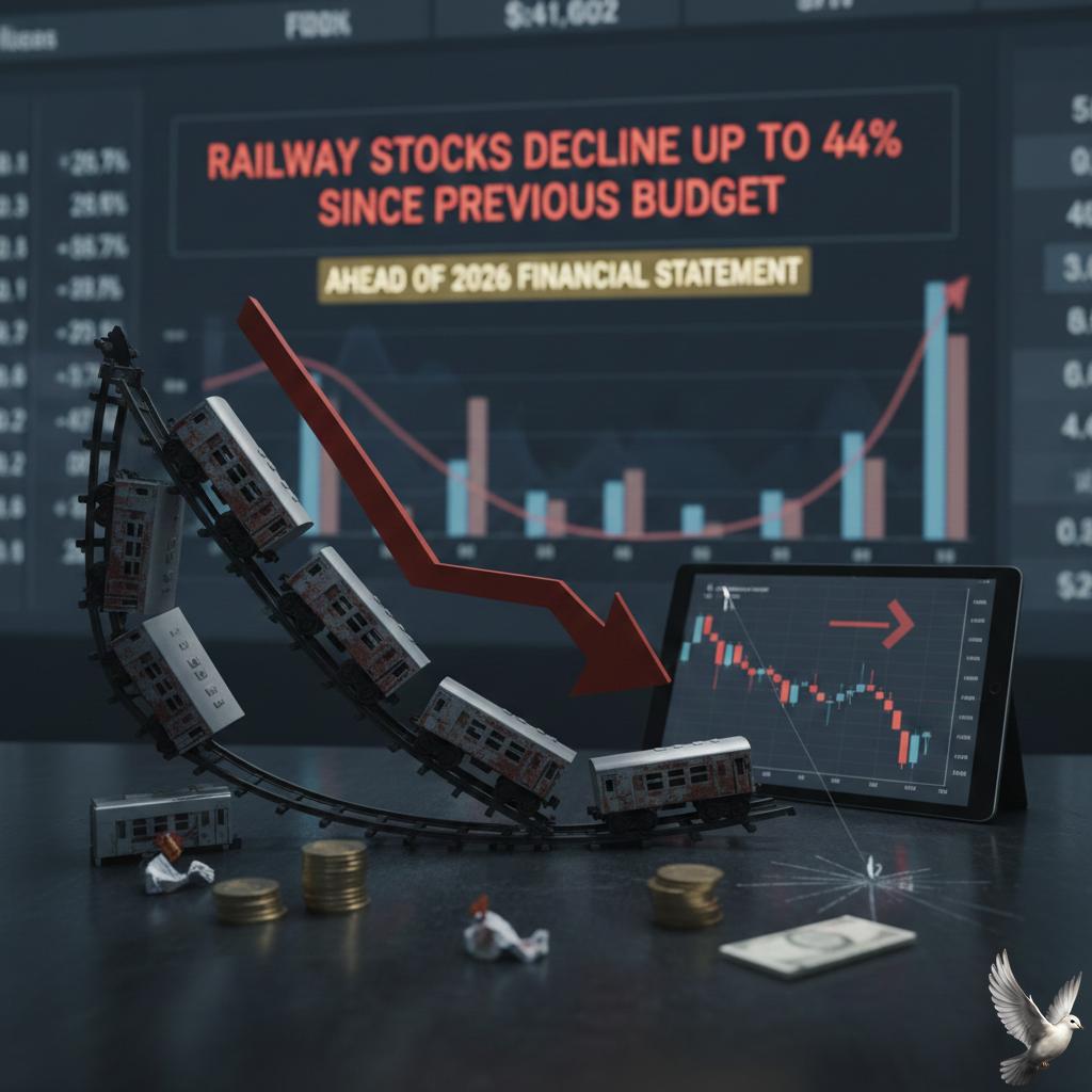 Railway Stocks Decline Up to 44% Since Previous Budget Ahead of 2026 Financial Statement
