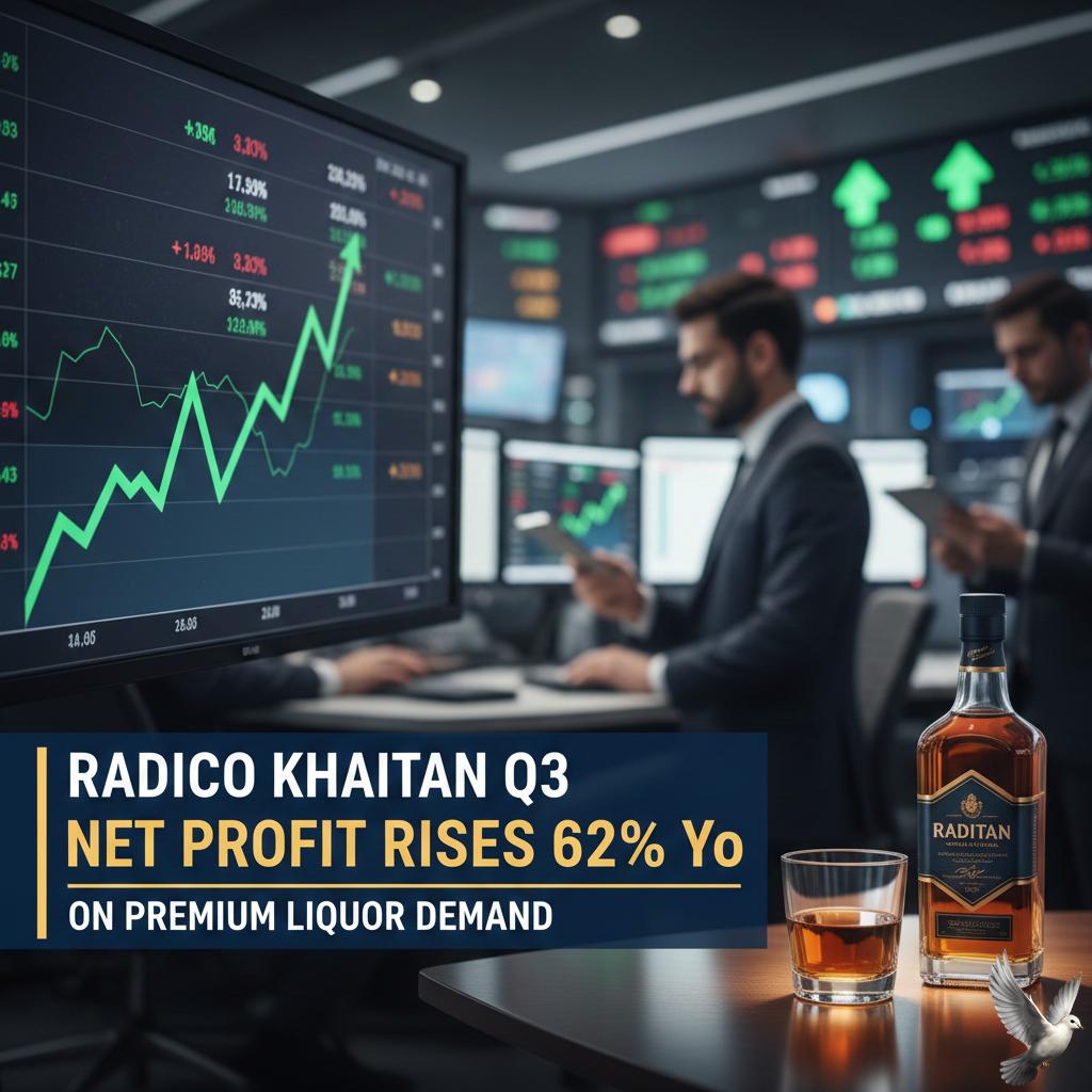 Radico Khaitan Q3 Net Profit Rises 62% YoY on Premium Liquor Demand