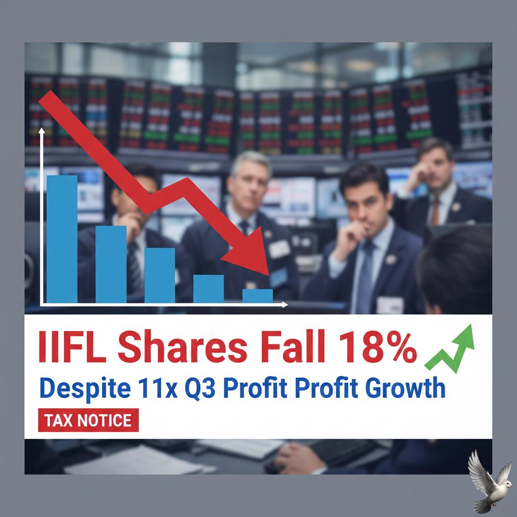 IIFL Shares Fall 18% on Tax Notice Despite 11x Q3 Profit Growth