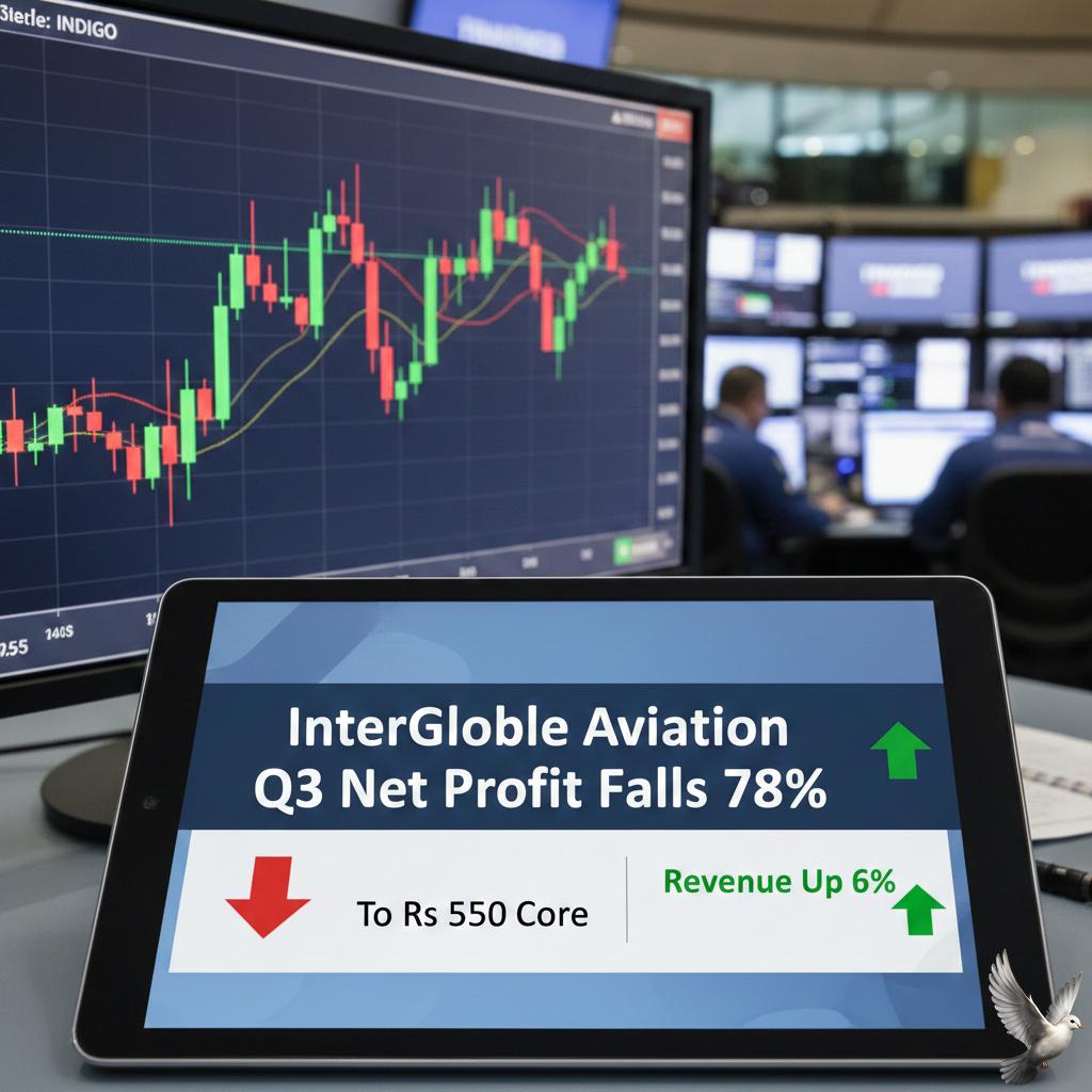 InterGlobe Aviation Q3 Net Profit Falls 78% to Rs 550 Crore, Revenue Up 6%