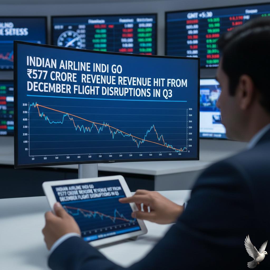IndiGo Reports $Rs 577$ Crore Revenue Impact from December Flight Disruptions in Q3