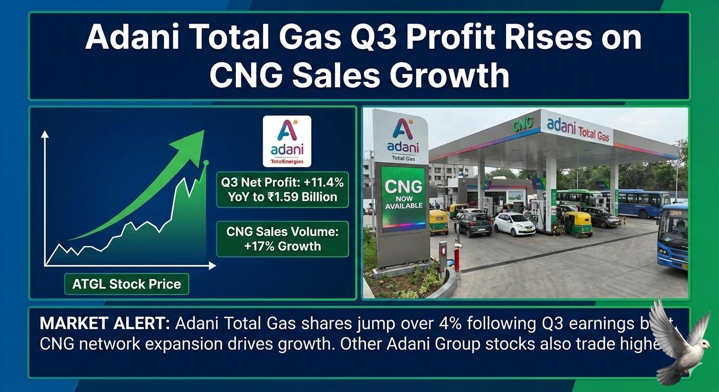 Adani Total Gas Q3 Profit Rises on CNG Sales Growth