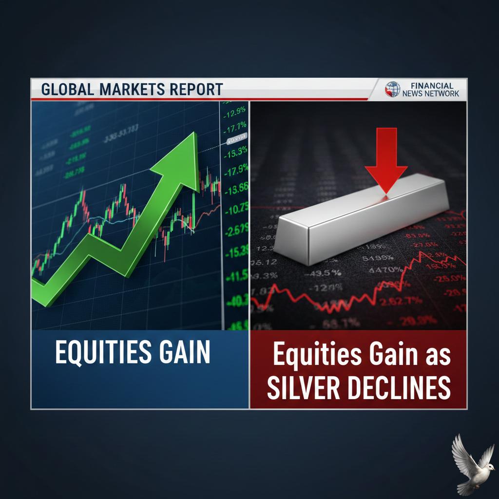 Equities Gain as Silver Declines