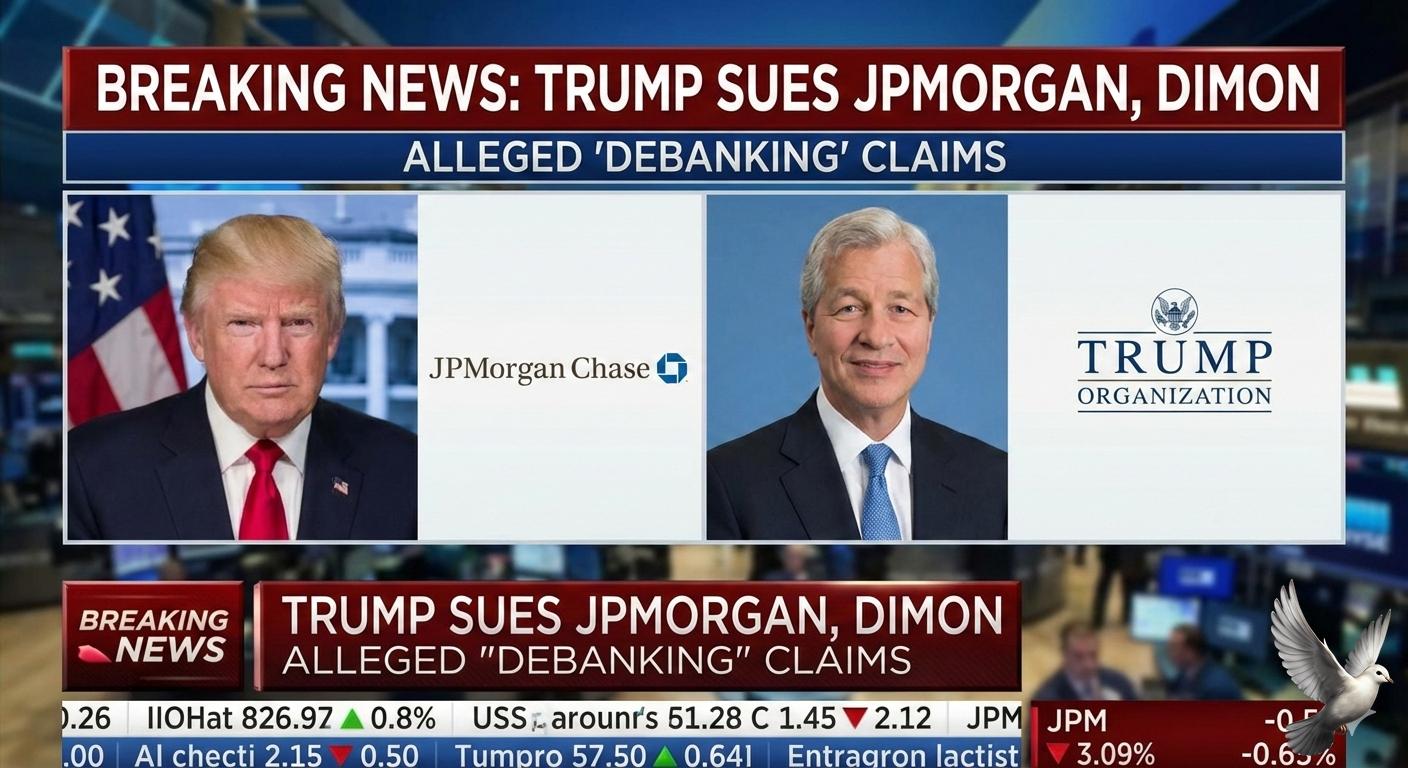 Trump Sues JPMorgan, Dimon Over Alleged Debanking