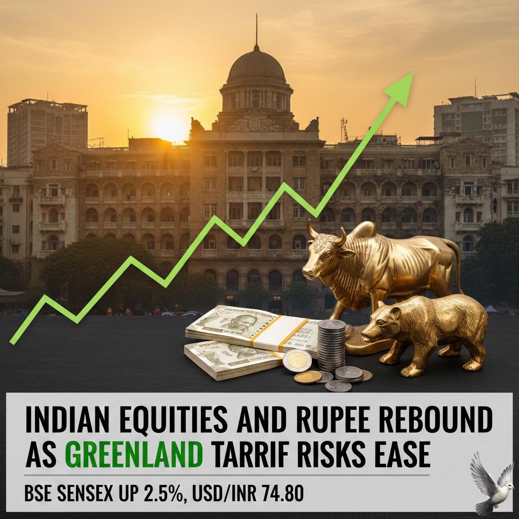 Indian Equities and Rupee Rebound as Greenland Tariff Risks Ease