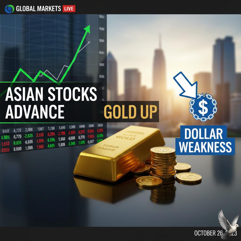 Asian Stocks and Gold Advance on Dollar Weakness