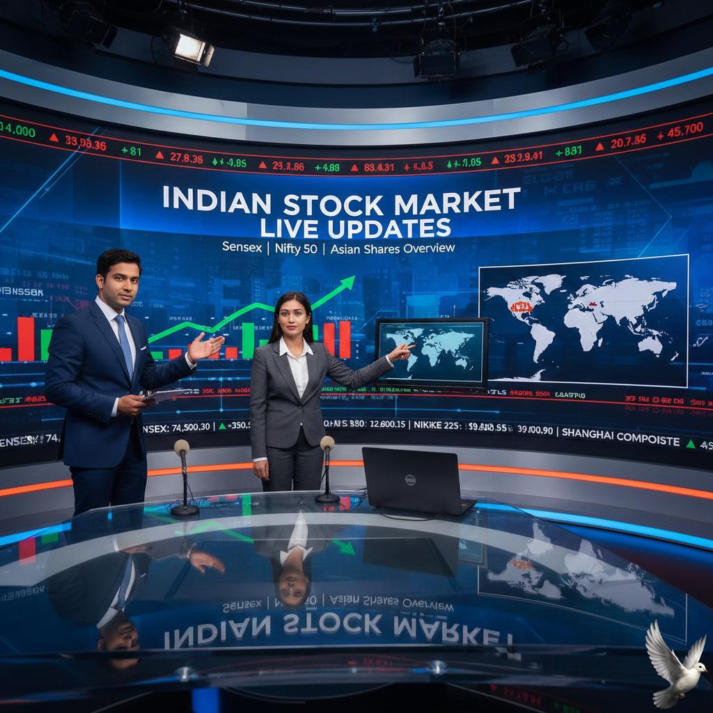 Indian Stock Market Live Updates: Sensex, Nifty 50, and Asian Shares Overview