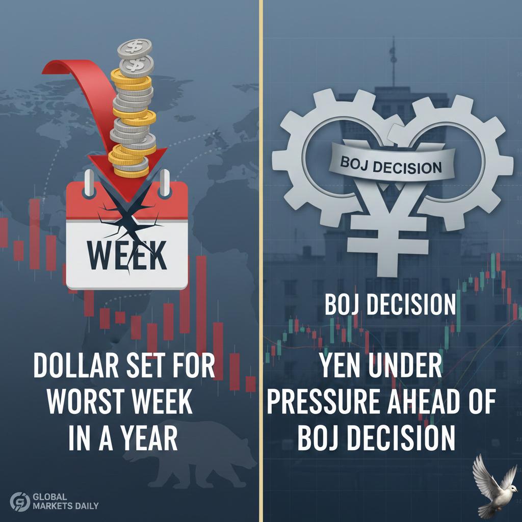 Dollar Set for Worst Week in a Year; Yen Under Pressure Ahead of BOJ Decision