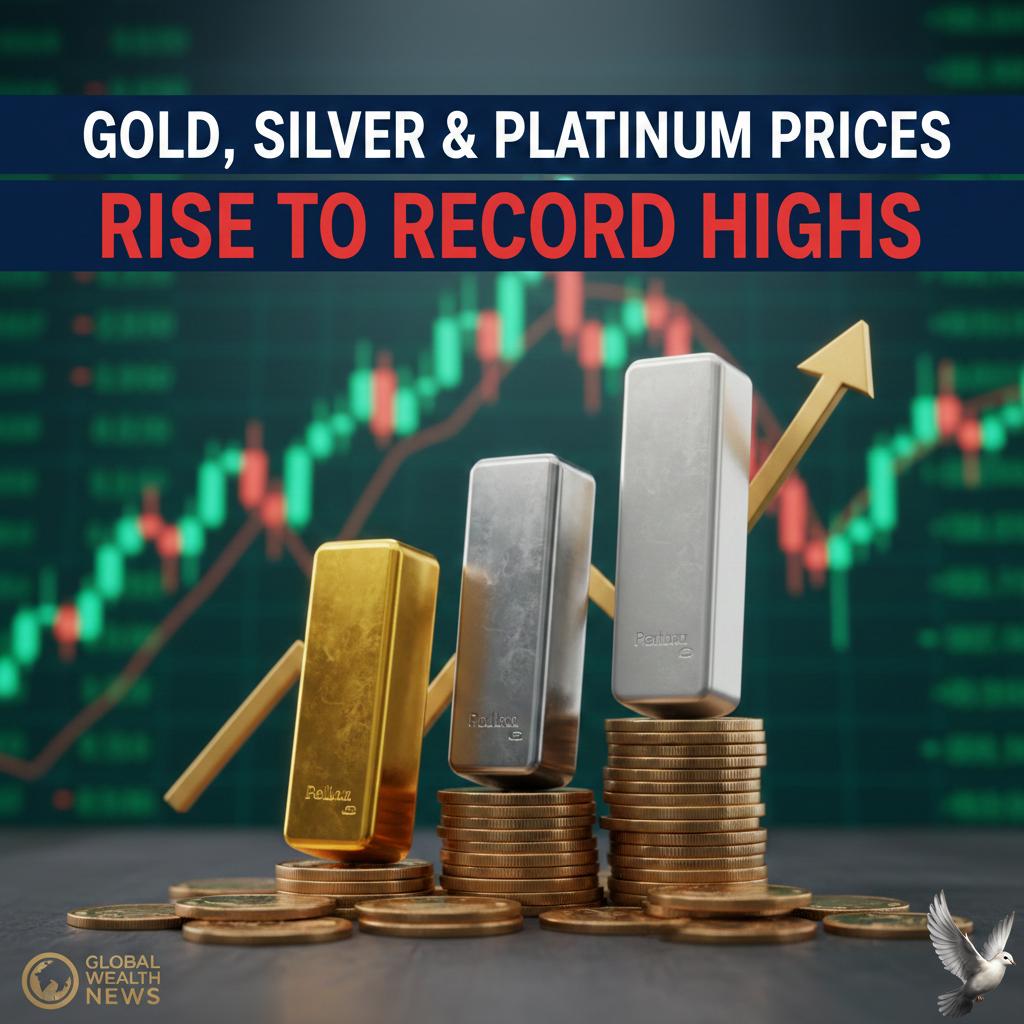 Gold, Silver, and Platinum Prices Rise to Record Highs